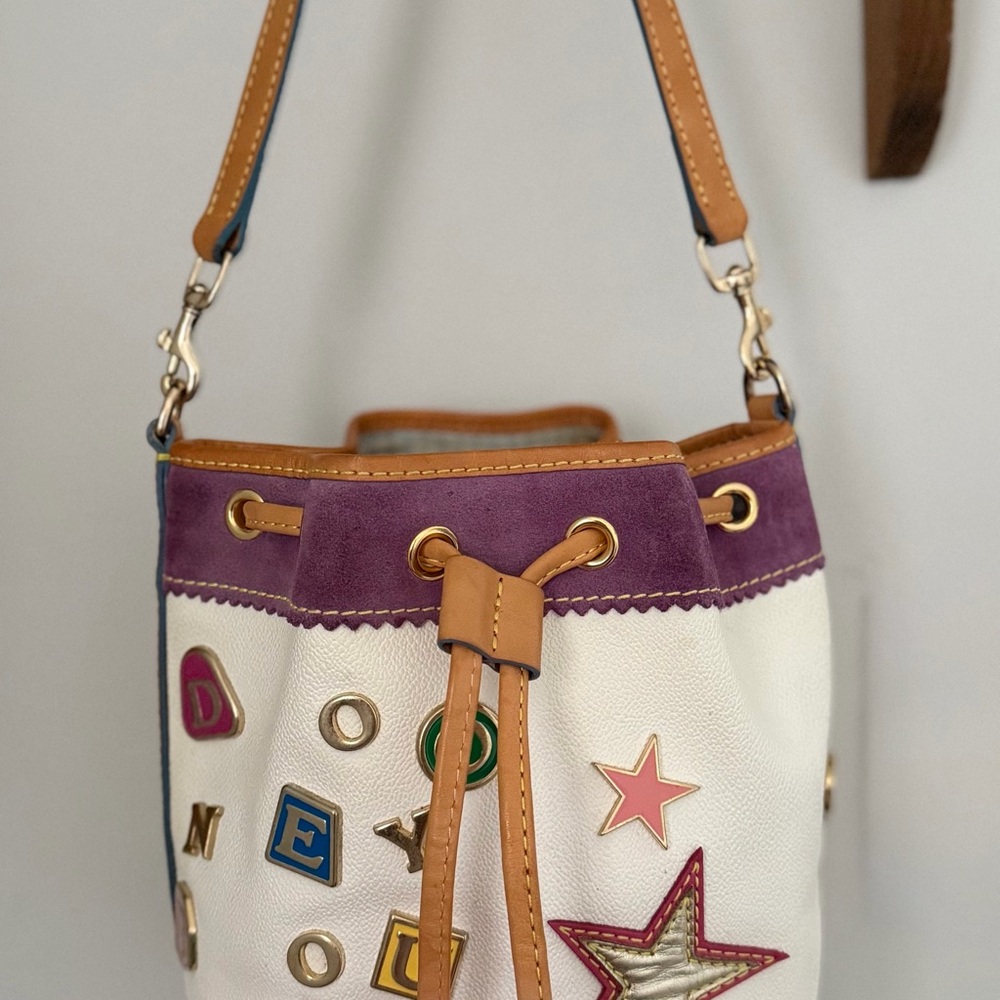 Dooney & Bourke Draw String Charm Bucket Bag #6